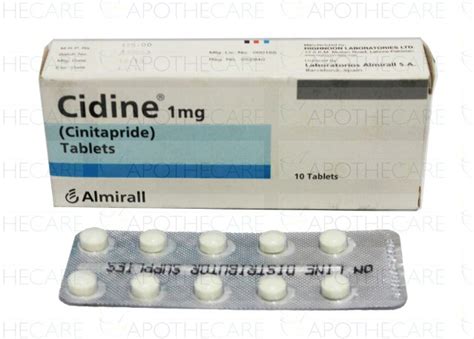 cidine|CIMA ::. FICHA TECNICA CIDINE 1 mg COMPRIMIDOS